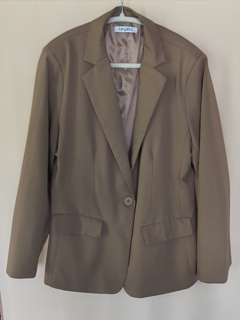Cicy Bell Dark Khaki Single-Button Blazer Size XL